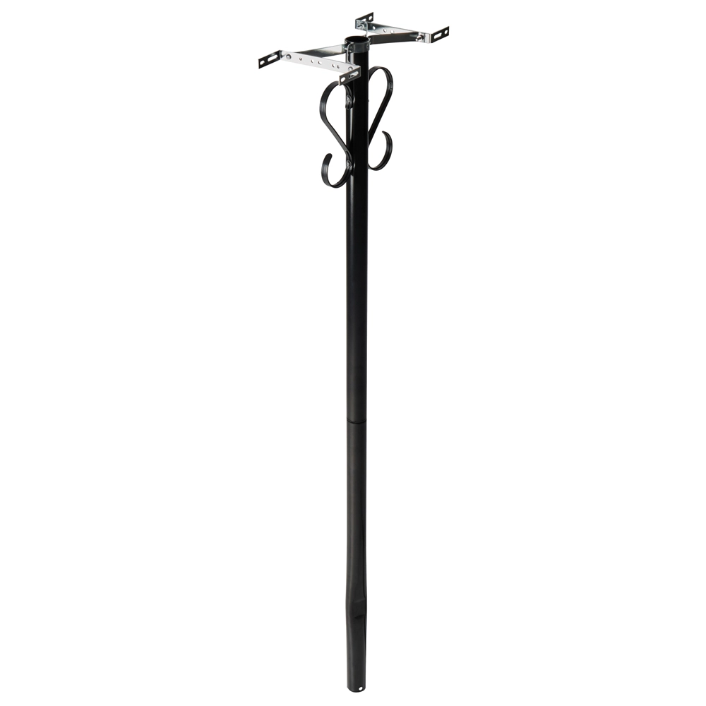Boîte aux lettres américaine avec poteau de sol PBK noir