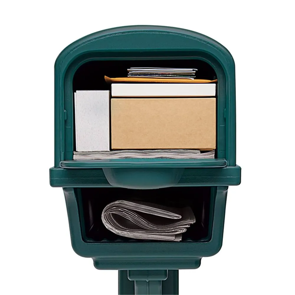 US Mailbox Elite with Pole (Black, Bundle)