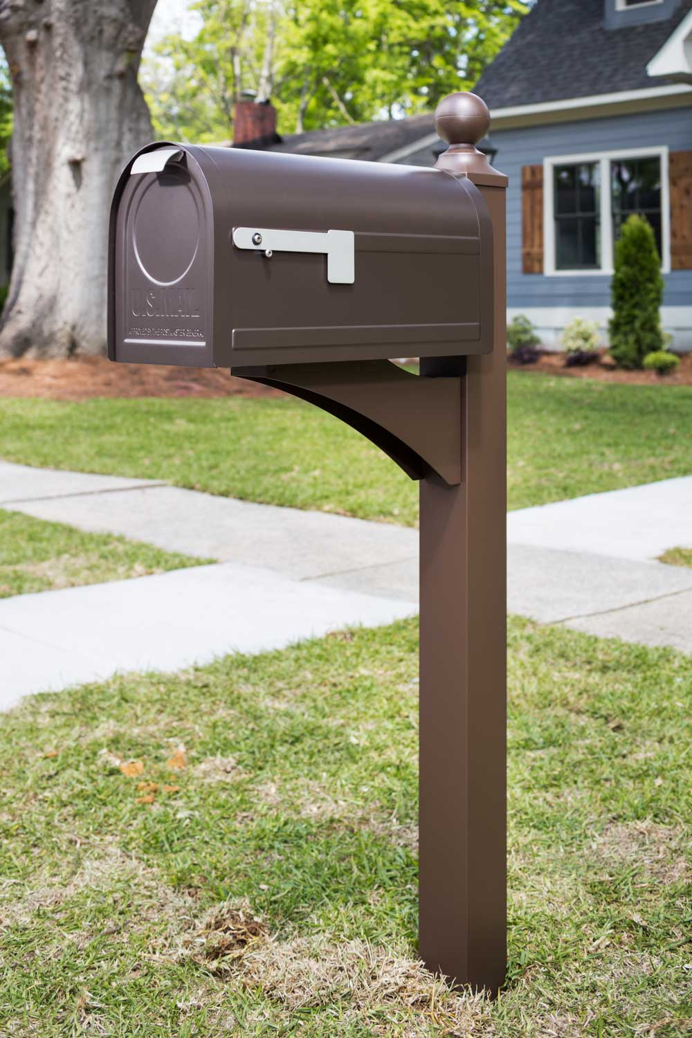 American Mailbox Ground Post Landover Bronze