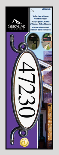 Letterbox address plate / Black