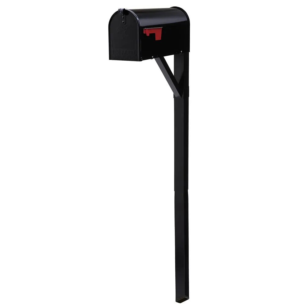 American Mailbox Ground Post PBK Black