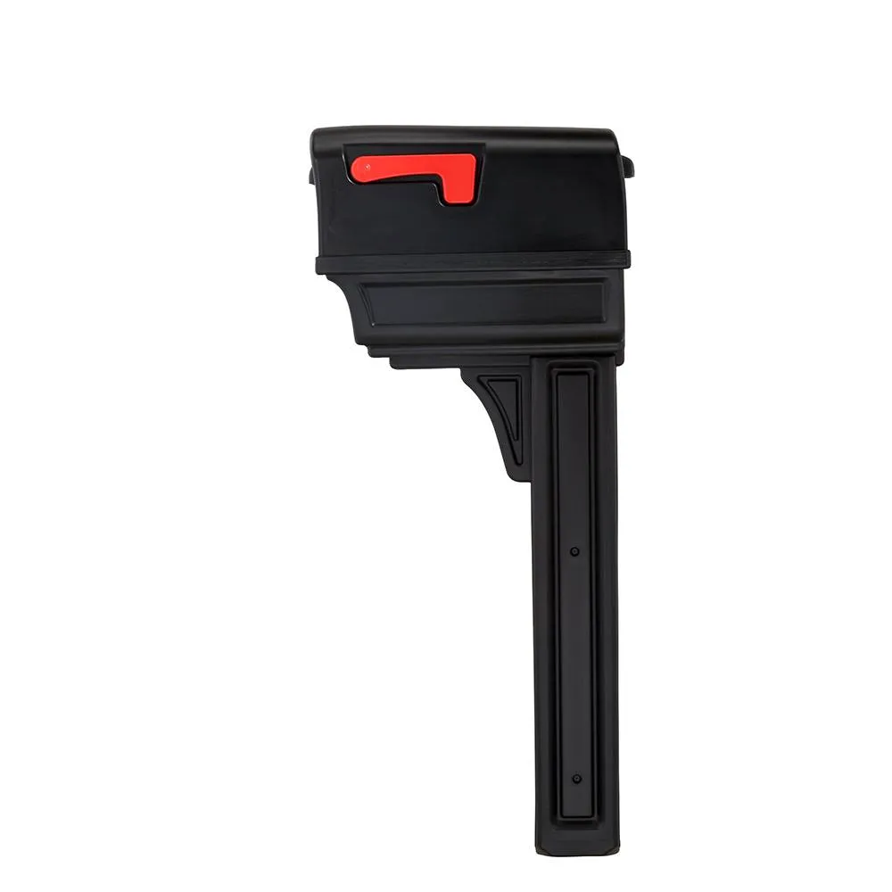 US Mailbox Elite with Pole (Black, Bundle)