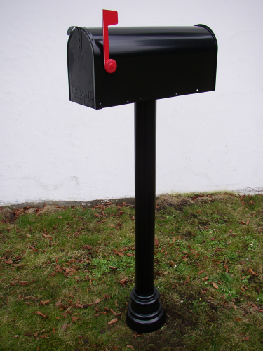 American Mailbox Ground Post Bristol Black 
