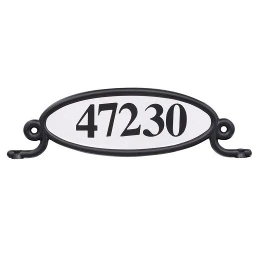 Letterbox address plate / Black